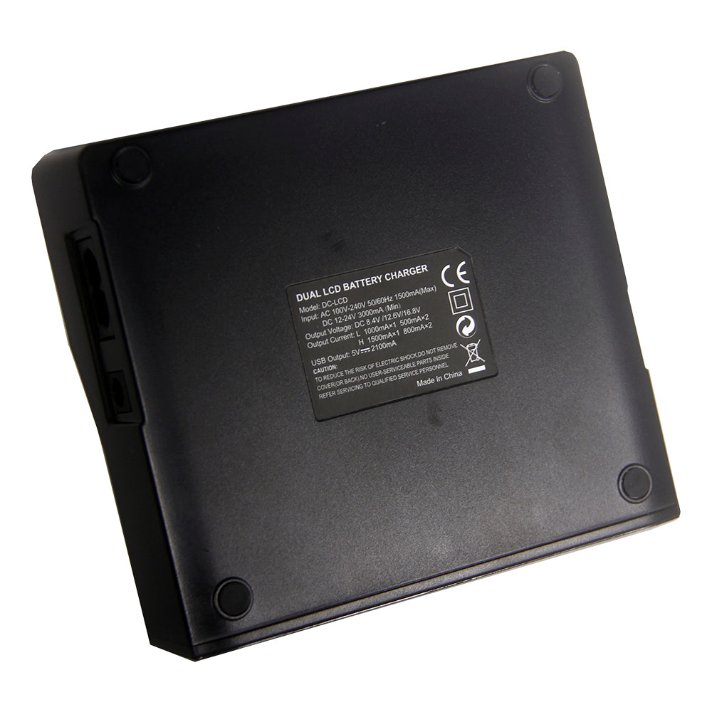 High Capacity Dual Bay Charger for Sony Camera Batteries