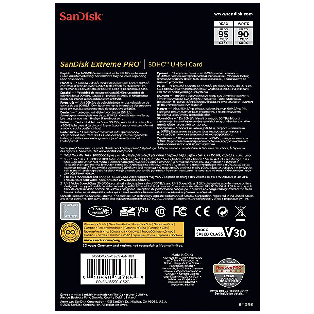 SanDisk Extreme Pro HD/4K SD Cards (4-pack)