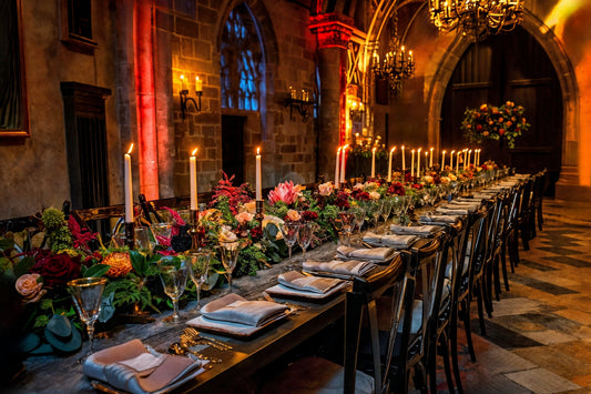 low lit wedding reception hall