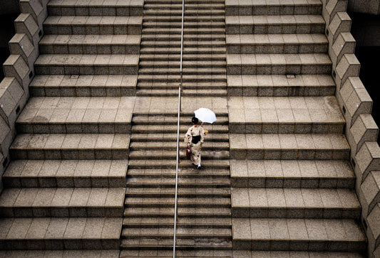 high angle architecture shot
