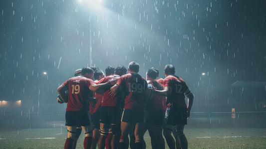 rainy football game
