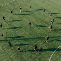 high angle football video
